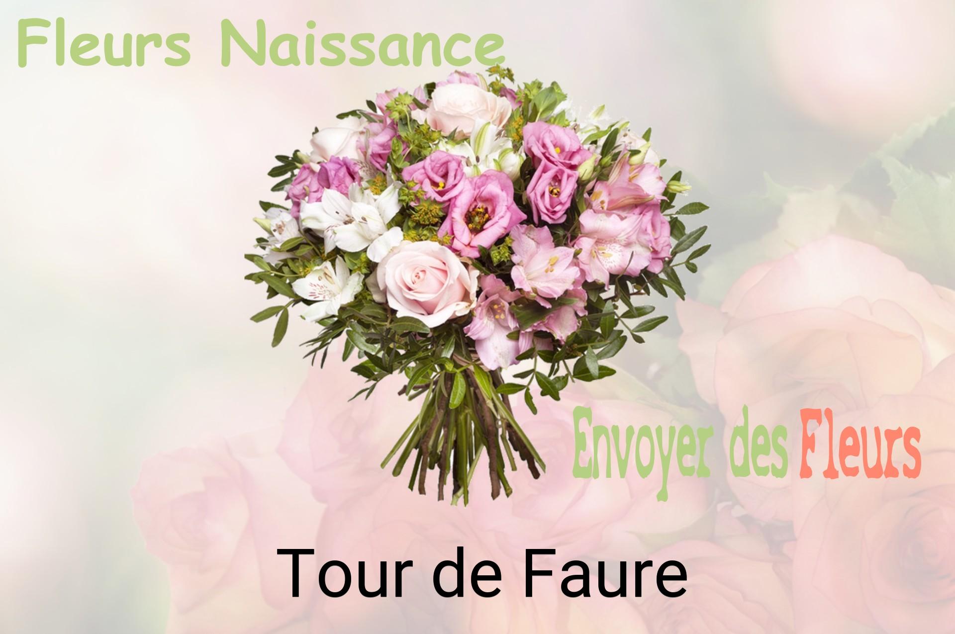 Bouquet de fleurs de naissance livré à Tour-de-Faure