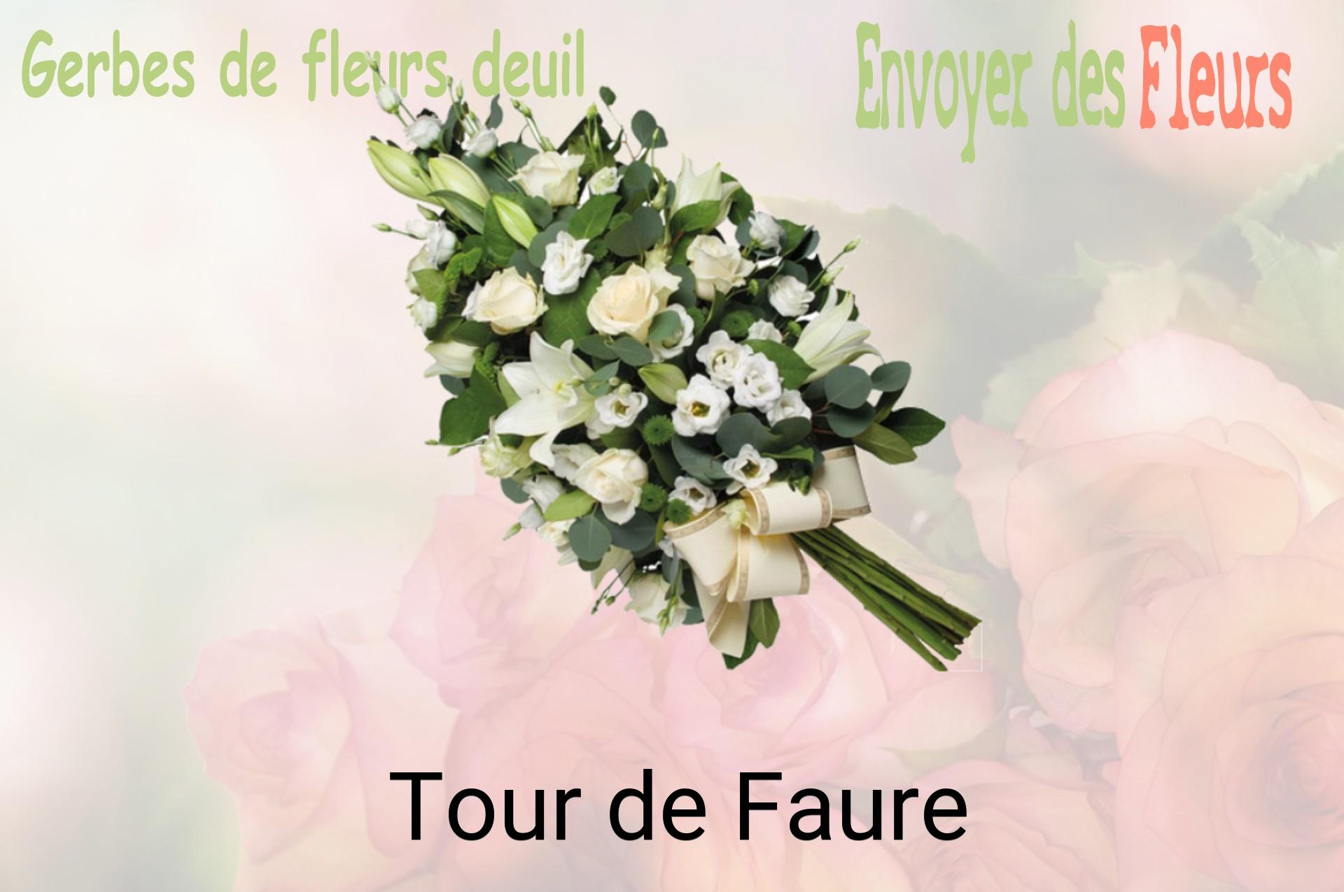 Gerbe de fleurs de deuil livrée à Tour-de-Faure